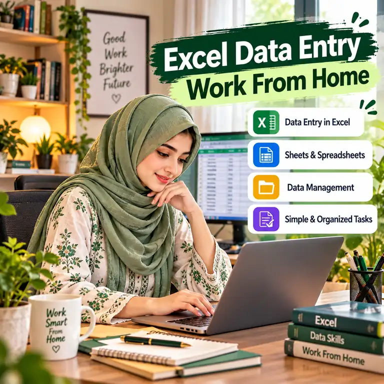 Data Entry skills and project-based work illustration