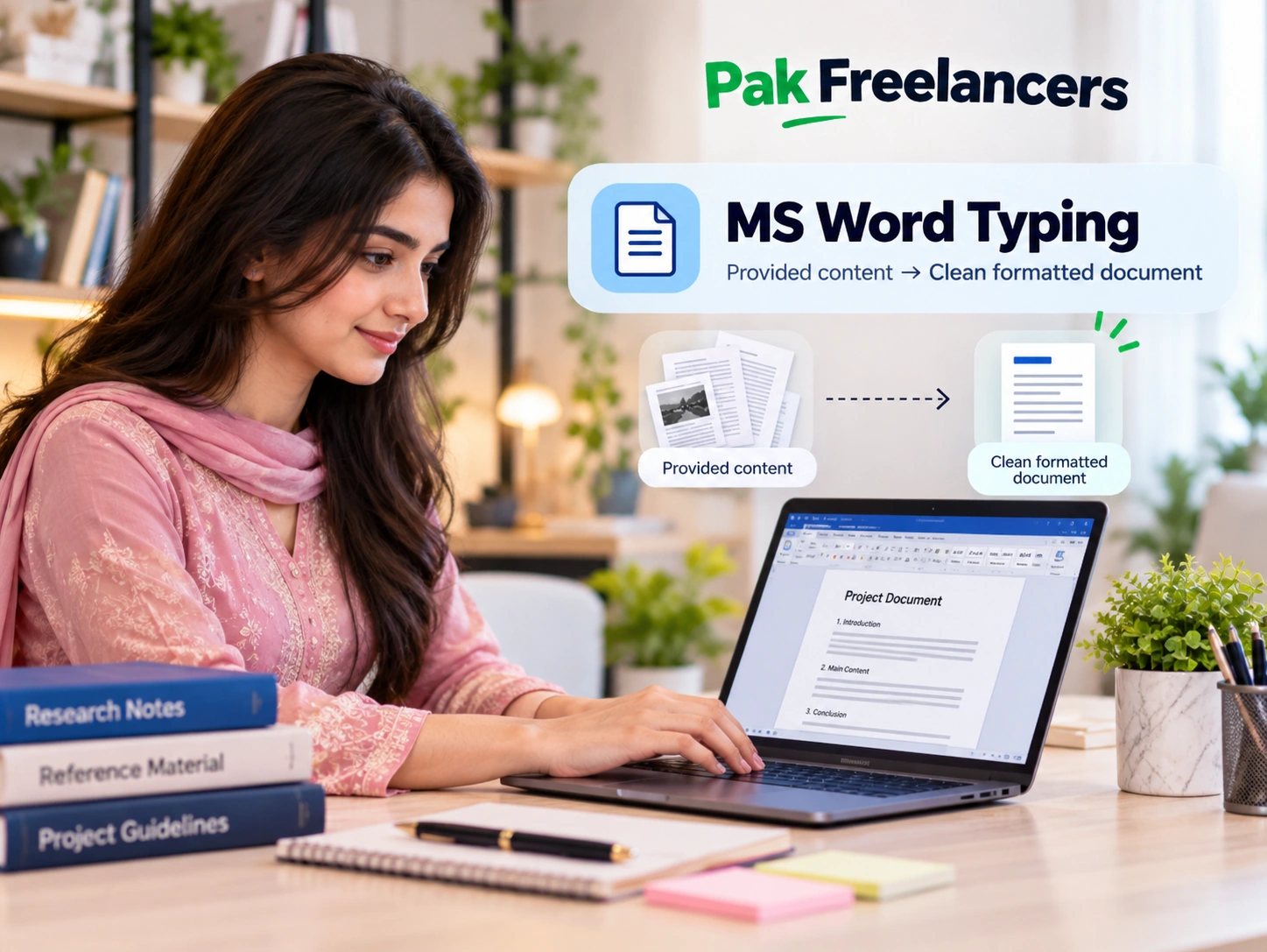 MS Word Typing task illustration